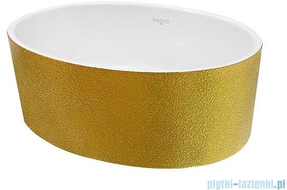 Besco Uniqa Glam Złota umywalka nablatowa 32x46x17cm #UMD-U-NGZ |