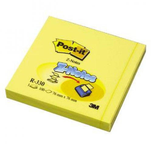 Post-It BLOCZEK SAMOP. Z-NOTES 76x76mm 1x100k ŻÓŁTY