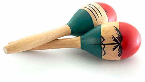 World Rhythm World Rhythm Naturalne ręcznie malowane drewniane maraki  instrument perkusyjny dla dzieci, mały MAR64-NT