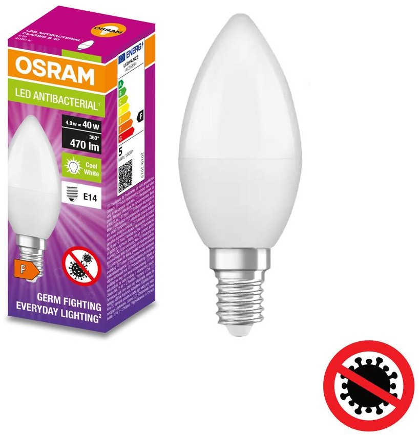 Osram LED Żarówka antybakteryjna B40 E14/4,9W/230V 4000K -