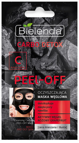 Bielenda CARBO DETOX Oczyszczająca maska węglowa PEEL-OFF 2 x 6 g