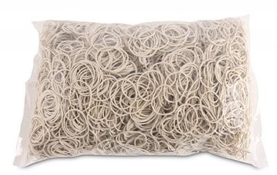 OFFICE PRODUCTS Gumki recepturki OFFICE PRODUCTS, średnica 30mm, 1,5x1,5mm, 60% kauczuku, 1000g, zgrzewka, białe 18103019-14