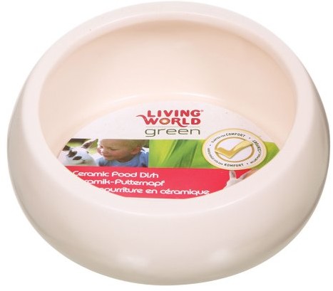 Living World Green ergonomiczny miska ceramiczna, kość słoniowa  duża