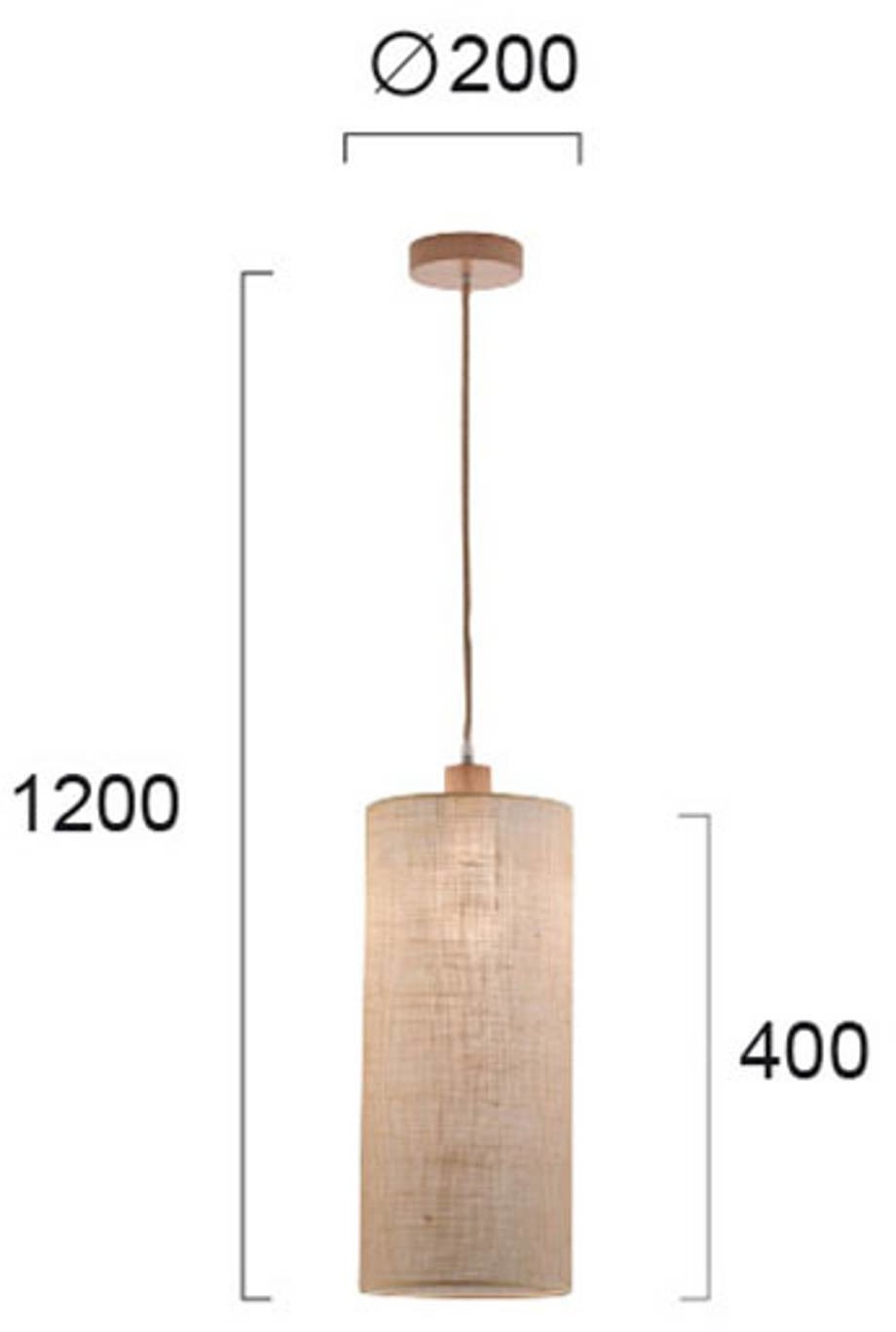 Viokef Lampa wisząca Senso, podłużna wąska, 20 cm