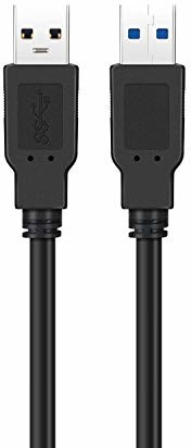 Ewent EW-100112-010-N-P - kabel USB (1 m, USB A, USB A, 3.0 (3.1 Gen 1), czarny) EW-100112-010-N-P