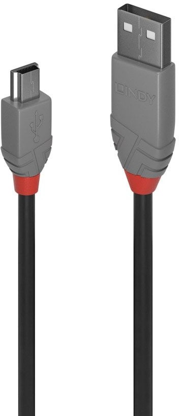 Lindy 36721 Kabel USB 2.0 A Mini-B Anthra Line 0,5m LY-36721