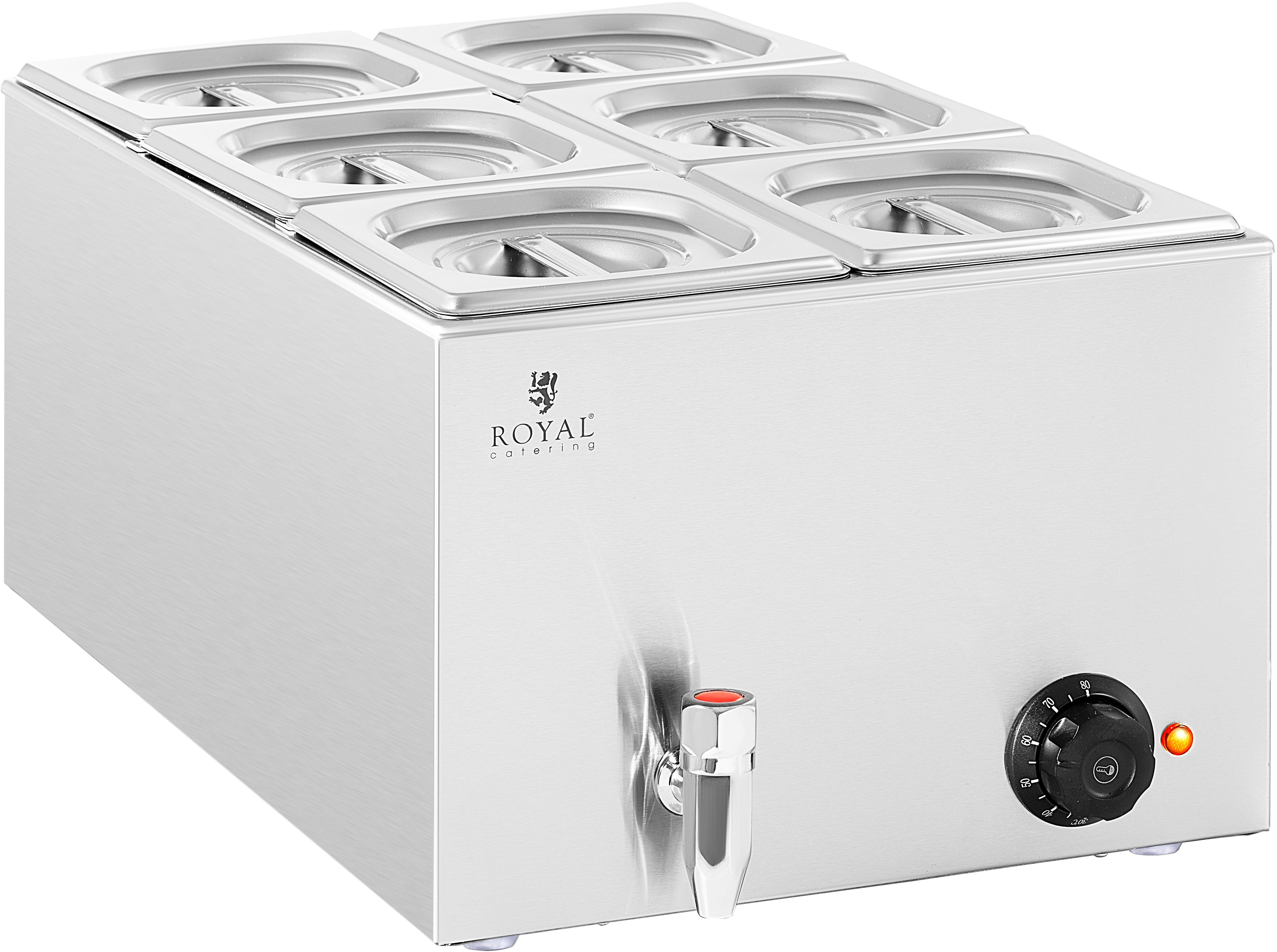 Royal Catering Bemar 600 W 6 GN 1/6 kranik spustowy RCBM_GN1/6