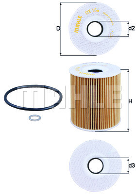 Mahle FILTR OLEJU KNECHT OX 156 D ECO OX 156D