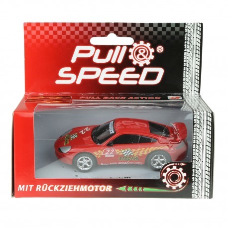 Carrera Pull & Speed Samochód Porsche GT3 czerwony