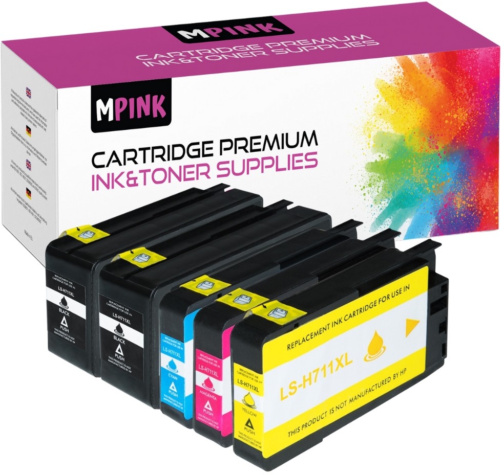 5x Tusz Do Hp 711 XL Designjet T520 T120 CZ133A