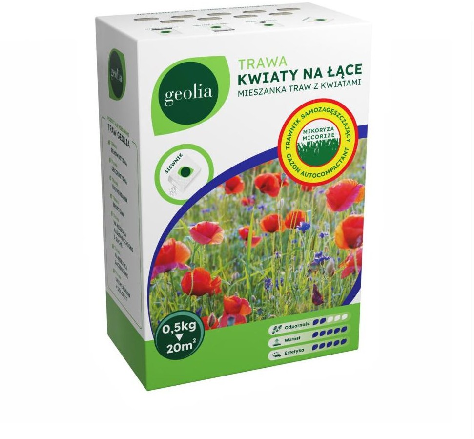 GEOLIA Nasiona trawy kwiaty na łące 0.5kg Geolia