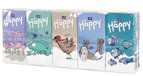 Bella Happy Chusteczki higieniczne kieszonkowe 10 opakowań x 9szt