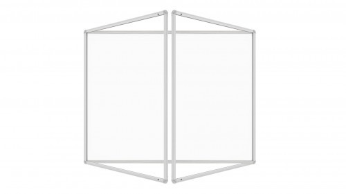 Allboards Gablota ogłoszeniowa informacyjna 150x120cm magnetyczna suchościeralna w aluminiowej ramie dwuskrzydłowa SC1512WB