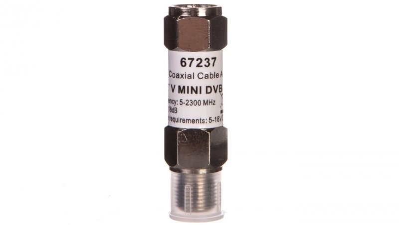 goobay Mini wzmacniacz sygnału DVB-T/SAT 18dB /na kabel koncentryczny/ F - F 67237 67237