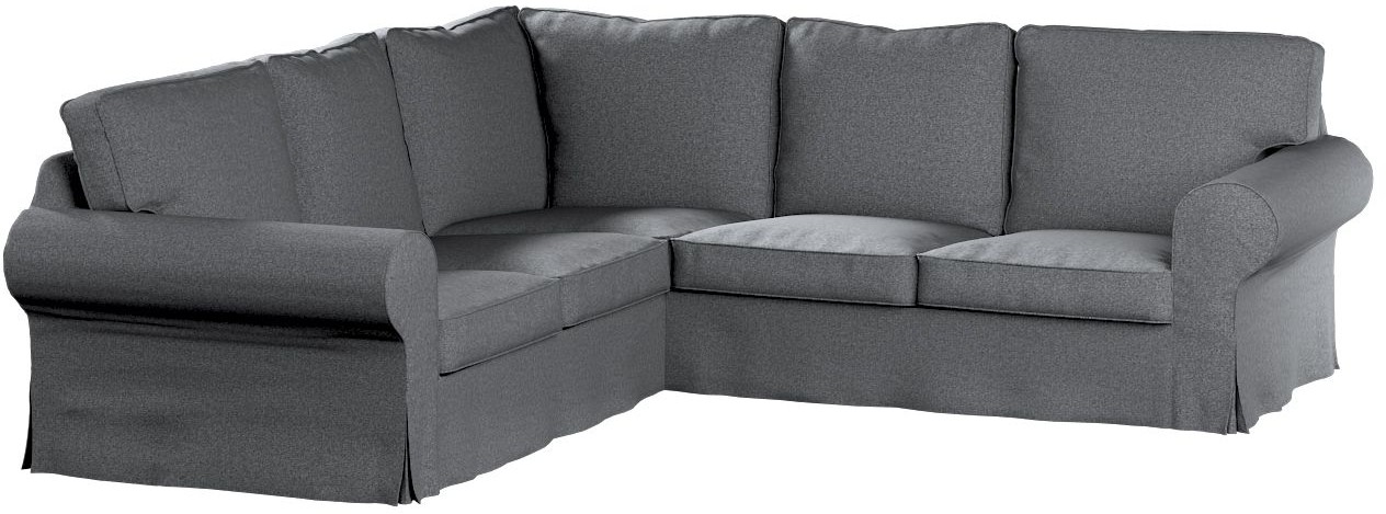 Dekoria Pokrowiec Ektorp na sofę narożną ciemno szary melanż 240/136 x 82 x 73 cm Amsterdam 640-704-47