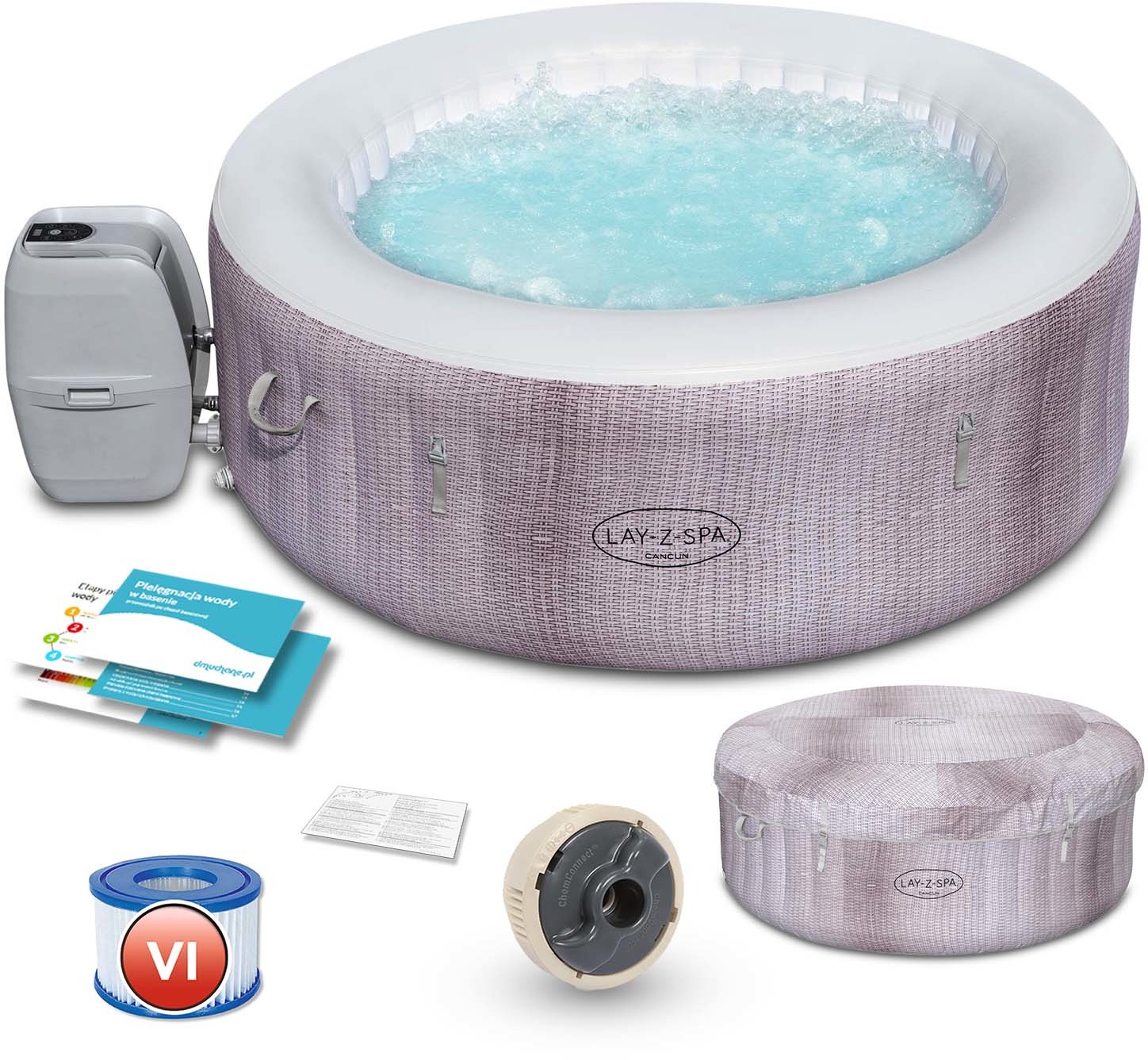 Bestway Dmuchane SPA z masażem i podgrzewaczem wody 4 osobowe 60003 60003