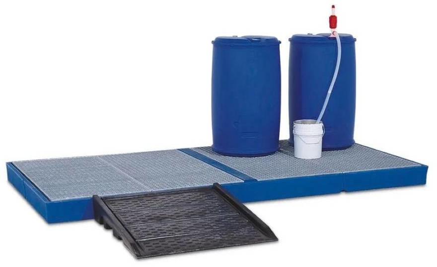 722 DENTA Wanna wychwytowa z polietylenu PE) na 10 beczek z kratą cynkowaną 3000x1500x150 72279398 79398-uniw