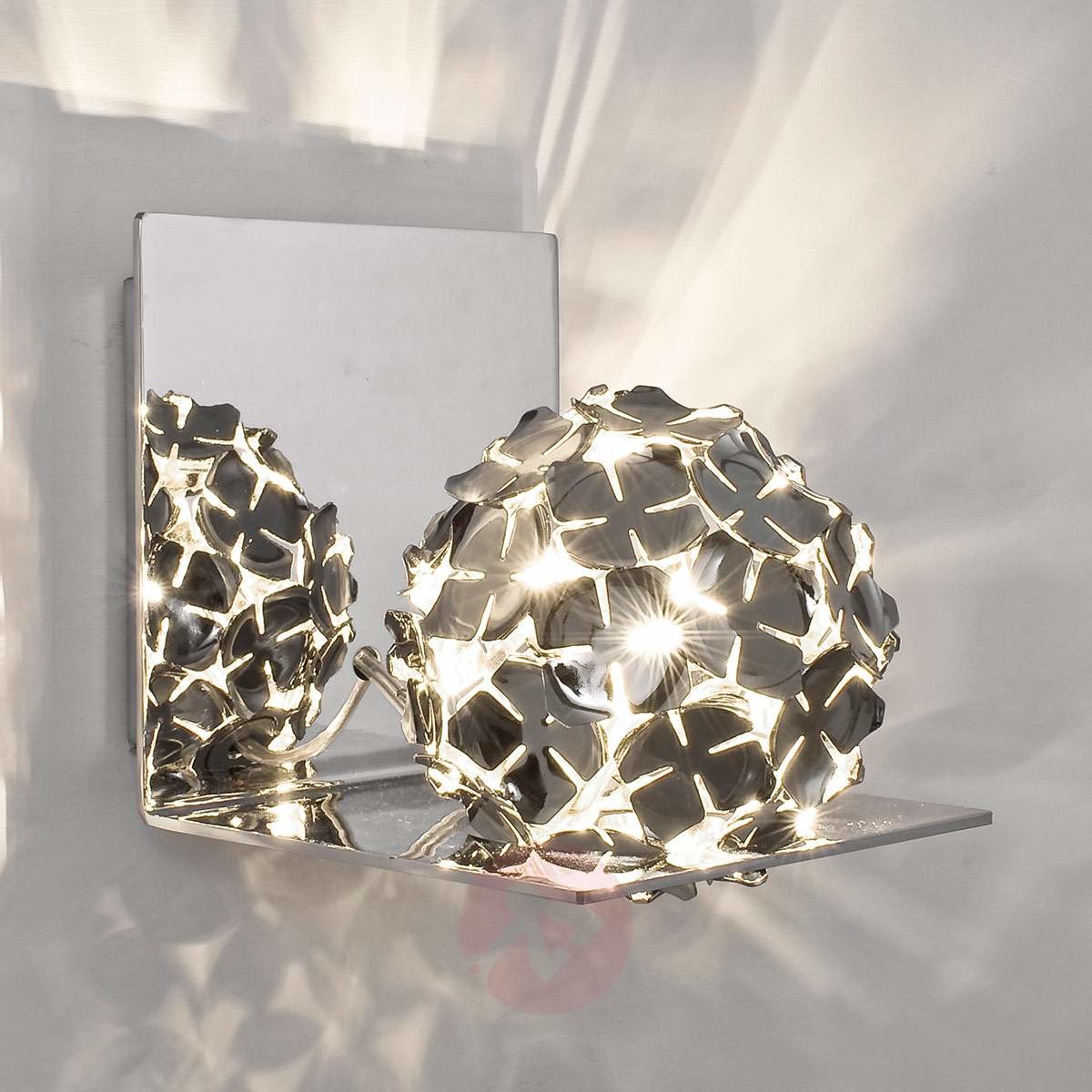 Lampa ścienna Ortenzia z dekor. kwiatową