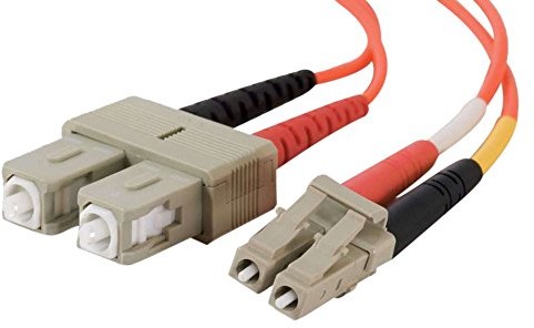 CABLESTOGO Cables To Go 85320 LC/SC Low Smoke Zero Halogen Duplex 50/125 Włókien szklanych Multi-mode przewód krosowy (2 m) Pomarańczowy 757120853206