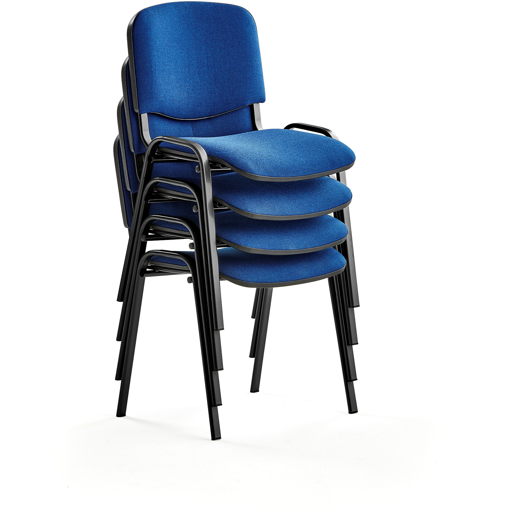 AJ Produkty Krzesło konferencyjne NELSON, 4 szt., tkanina, niebieski, czarny
