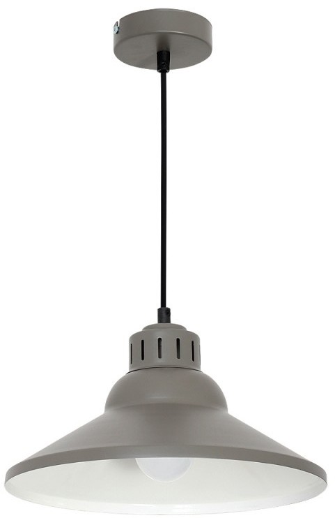 Luminex Lampa wisząca SINGLE 5 1xE27/60W/230V szara (7487)