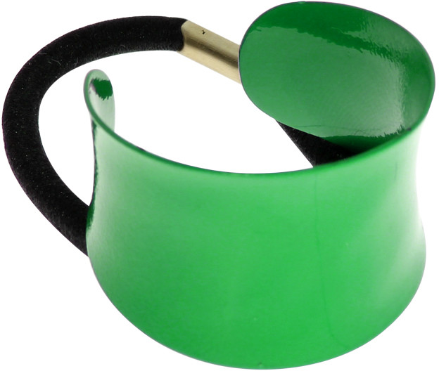 Gumka Do Włosów Metalowa Metal Hair Cuff Zielona