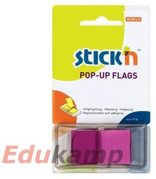 Stick'n Zakładki indeksujące w pojemniku STICK'N fioletowy (26014) 00014STN