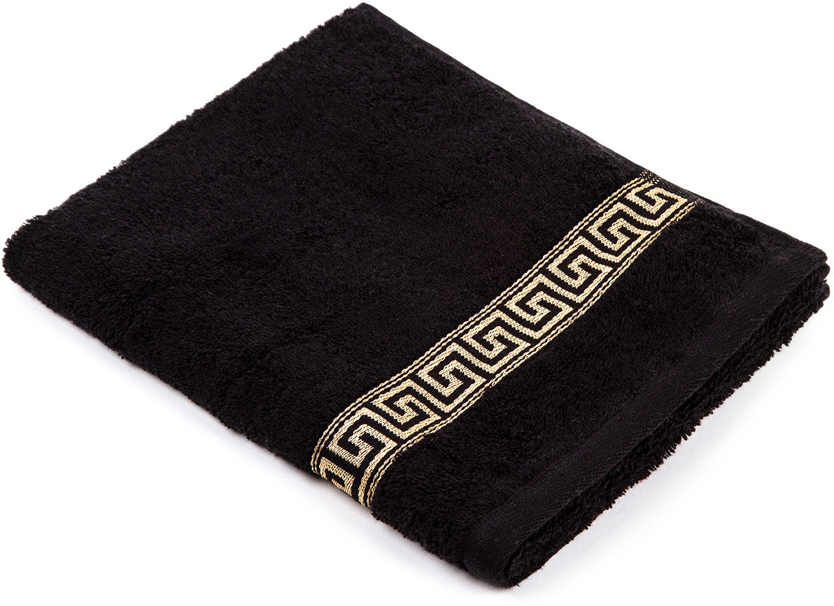Ręcznik Greek czarny, 50 x 90 cm, 50 x 90 cm