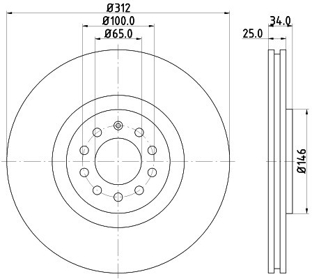HELLA PAGID Tarcza hamulcowa PAGID 8DD355106-731