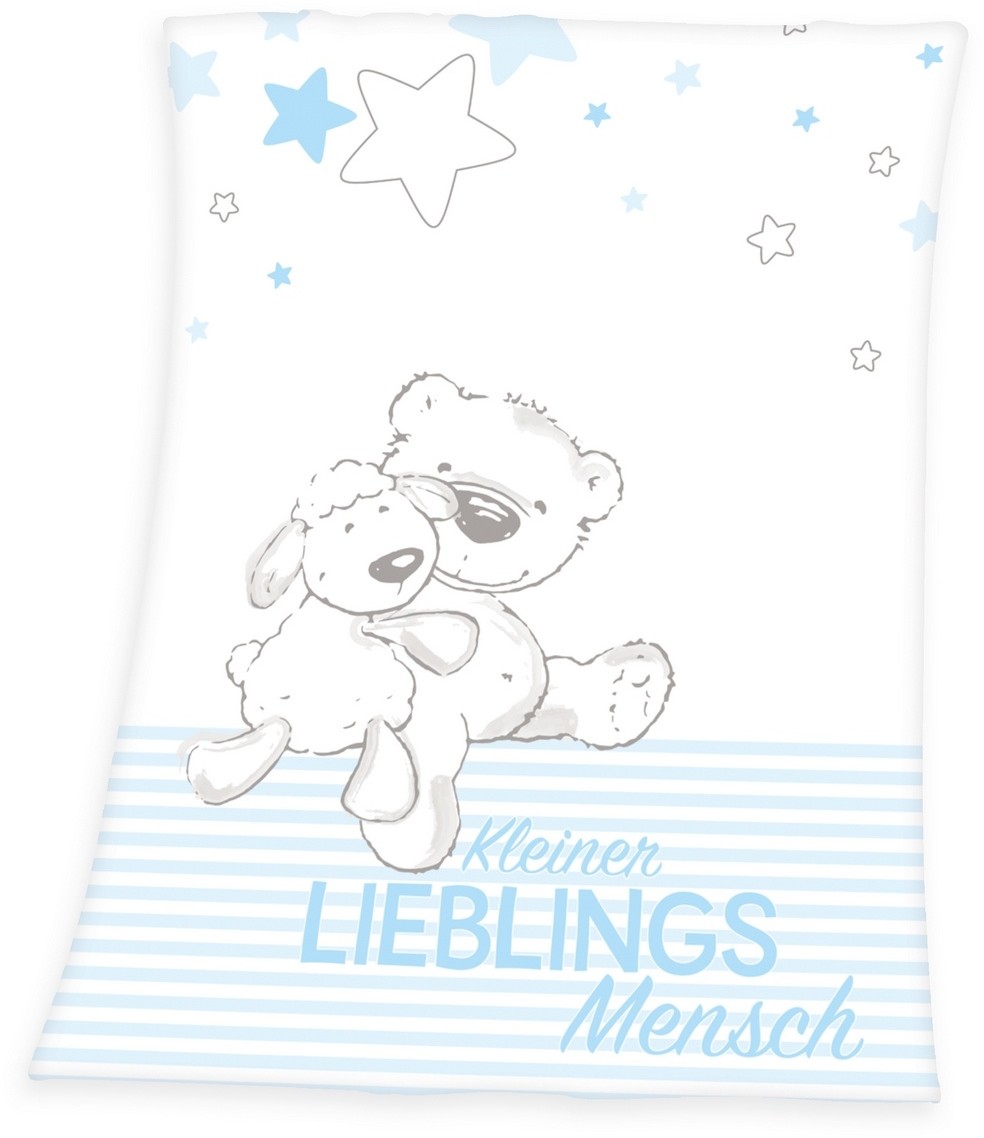 Koc Kleiner Lieblings niebieski, 75 x 100 cm