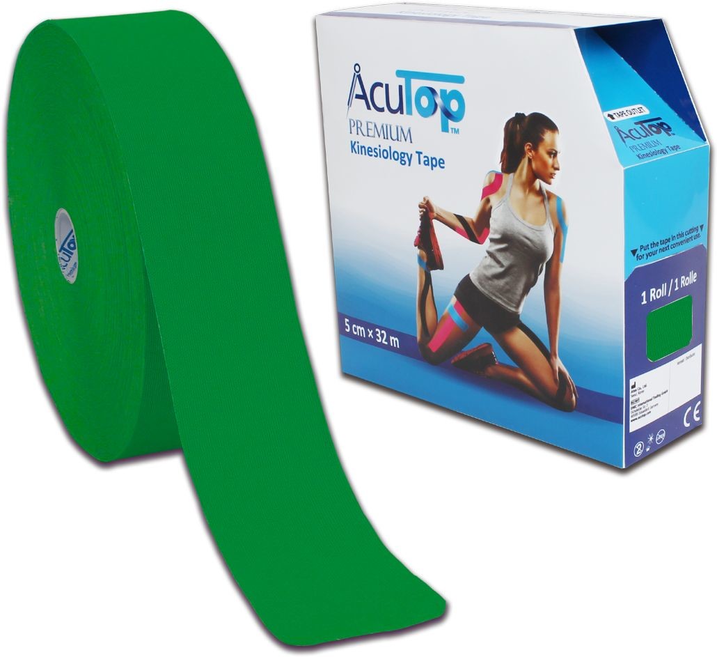 Tape Acutop AcuTop PREMIUM kinesiology KINESIO zielony 32m - Rolka GIGANT (atp32 green) 4260394881289