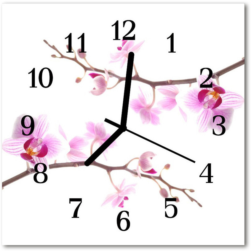 tulup pl Zegar ścienny kwadrat Storczyk 30x30cm