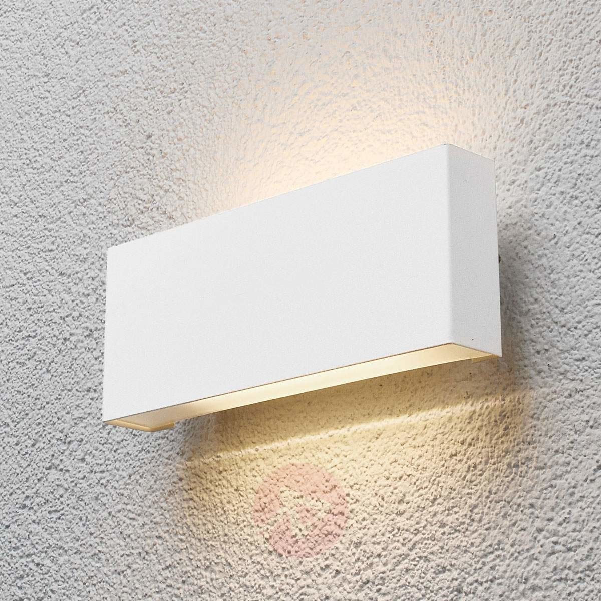 Lampenwelt SAFIRA - zewnętrzna lampa ścienna LED, biała