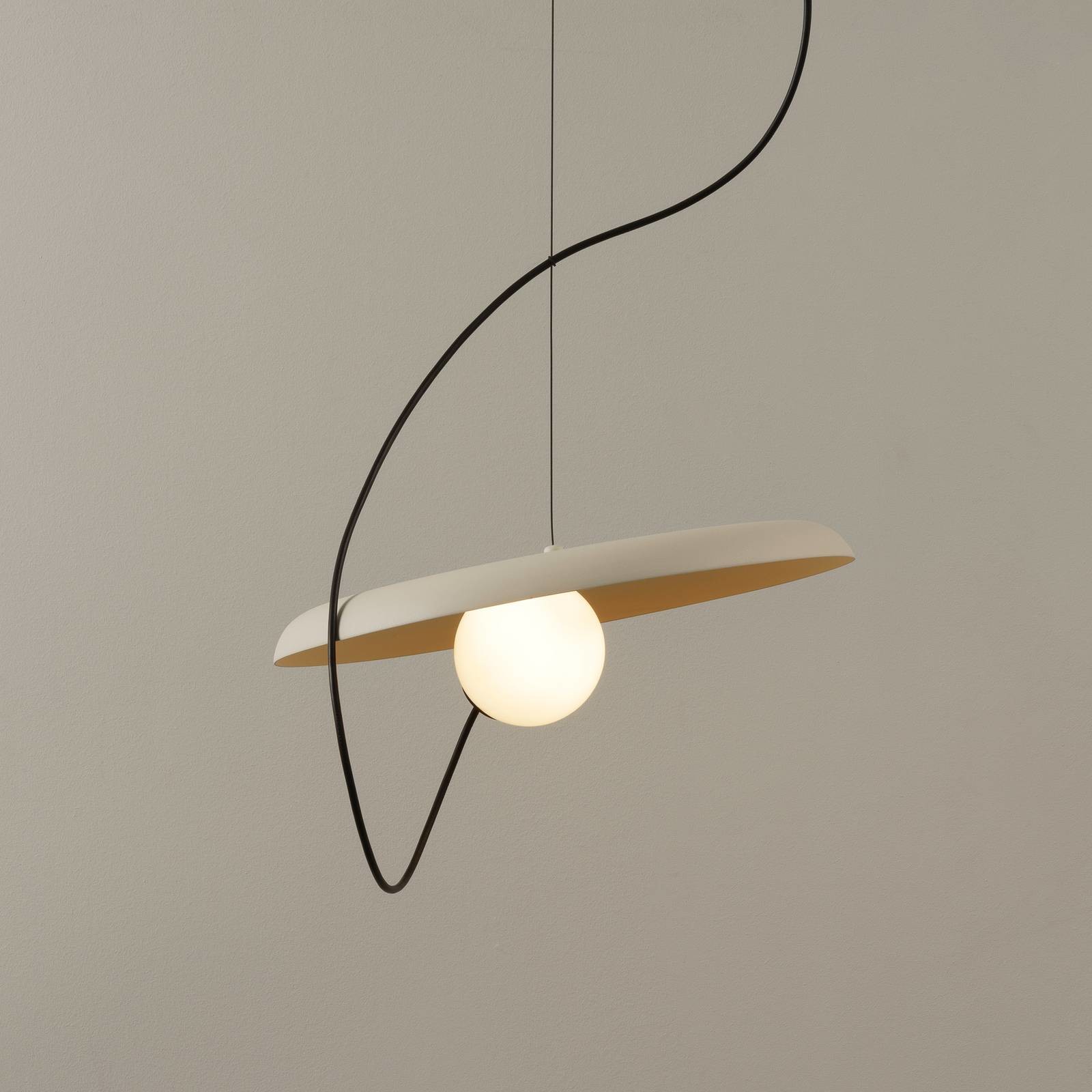 Milan Iluminación Wire lampa wisząca 38 cm kolor norki