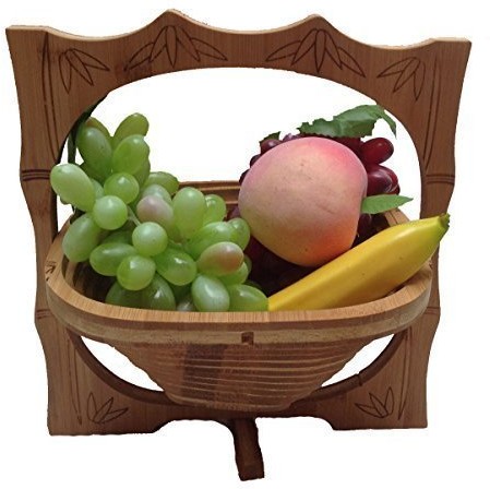 GMMH bambus koszyk na owoce Misa dekoracyjna misa na owoce drewniane 8 składany