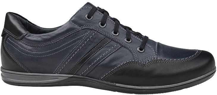 Abis Półbuty 2021-372-2099 XXL Granat+Czarny sznurowane 28071