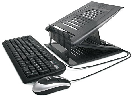 Hamlet XTMS100 KM Tiramis Notebook stand with Keyboard and Mouse Czarny  uchwyt do notebooka (czarny) XTMS100KM