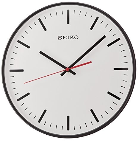 Seiko Zegar ścienny, tworzywo sztuczne, czarna, 29.5 x 4.6 x 29.5 cm QXA701K