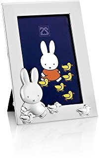 Ramka zdjęcie Miffy z kaczych błyszcząca 6 x 9 cm posrebrzana zabezpieczone przed nalotem 6910261