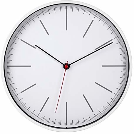 TFA Dostmann Dostmann zegar ścienny analogowy, szkło, tworzywo sztuczne, biały, (dł.) 280 x (szer.) 37 x (wys.) 280 mm 60.3049.02
