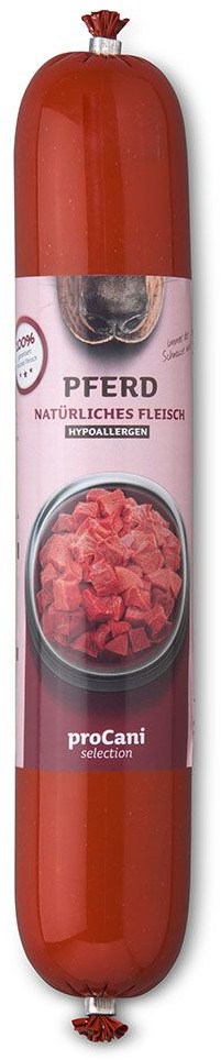 proCani Kochwurst Konina, karma hipoalergiczna - 10 x 400 g