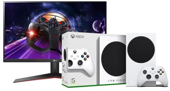 Microsoft Xbox Series S 512GB Biały + monitor LG-24MP60G-B