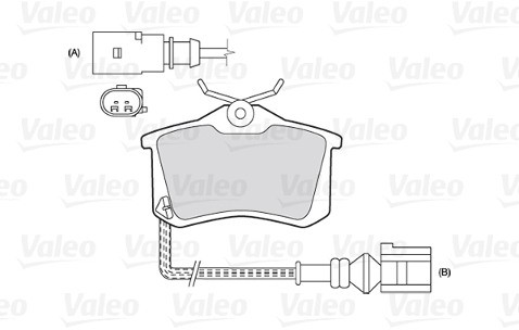 VALEO Zestaw klocków hamulcowych, hamulce tarczowe 301681