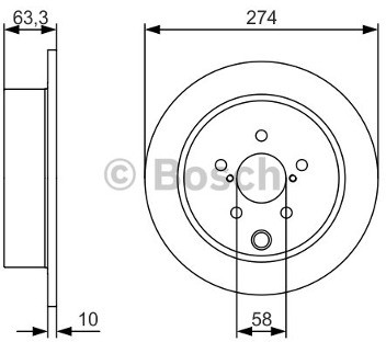 BOSCH Tarcze hamulcowe (komplet 2 sztuk) 0 986 479 634