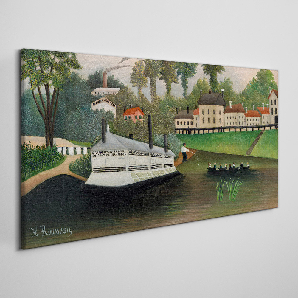 PL Coloray Obraz na Płótnie miasto rybak 120x60cm