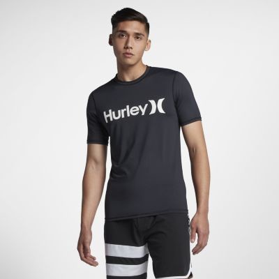 Nike Męska koszulka surfingowa z krótkim rękawem Hurley One& Only - Czerń 894630-010