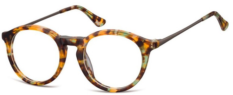 Sunoptic Okrągłe okulary oprawki zerowki korekcyjne AC47D