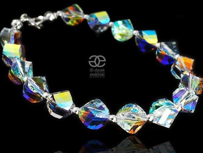 Swarovski Arande piękna bransoletka AURORA HELIX SREBRO 4697546951