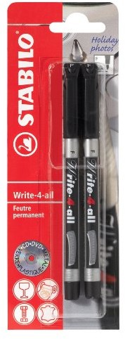 Stabilo Write cienkie  4-All Fineliner 0,7 MM, 2 sztuki, czarne F35019