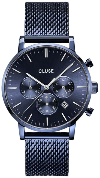 Zdjęcia - Zegarek CLUSE   CW21001 Chrono Mesh, Full Blue - Natychmiastowa WYSYŁKA 0zł 